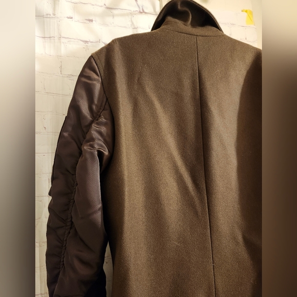 AllSaints "Paulah" Brown Wool Blend Double Breasted Long Coat Sz.US 6/38 EU $625 - Picture 4 of 12